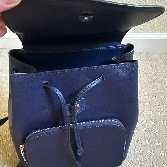 Kate Spade Kristi Medium Backpack Navy Blue Leather - Picture 4 of 6